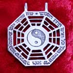I Ching silver pendant