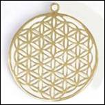 flower of life gold pendant
